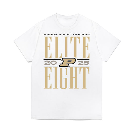 Purdue - NCAA Men's Basketball : Oscar Cluff - NCAA® March Madness® 2025 Elite Eight Shersey Premium T-Shirt-0