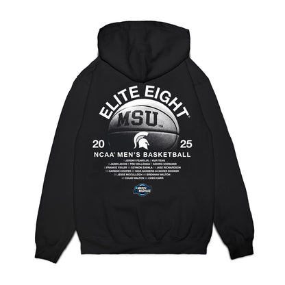 Michigan State - NCAA Men's Basketball : - NCAA® March Madness® 2025 Elite Eight Roster Premium Hooded Sweatshirt-1