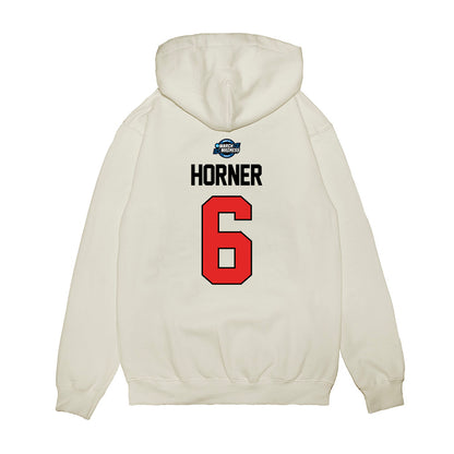 Texas Tech - NCAA Men's Basketball : Leon Horner - NCAA® March Madness® 2025 Elite 8 Shersey Premium Hooded Sweatshirt-1