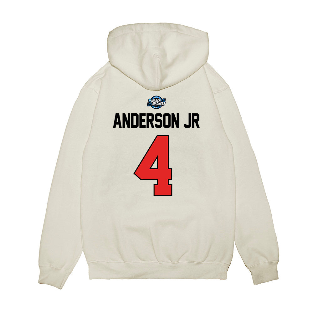 Texas Tech - NCAA Men's Basketball : Chris Anderson Jr - NCAA® March Madness® 2025 Elite 8 Shersey Premium Hooded Sweatshirt-1