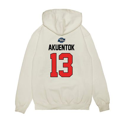 Texas Tech - NCAA Men's Basketball : Marial Akuentok - NCAA® March Madness® 2025 Elite 8 Shersey Premium Hooded Sweatshirt-1