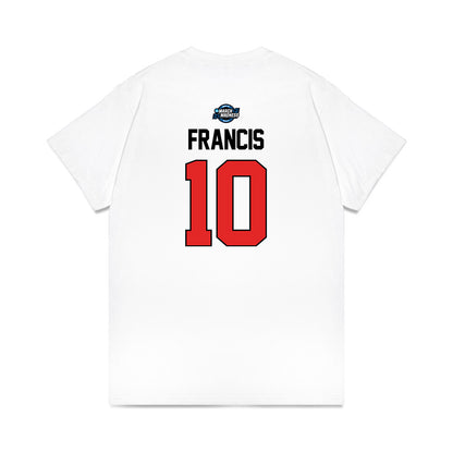Texas Tech - NCAA Men's Basketball : Jack Francis - NCAA® March Madness® 2025 Elite 8 Shersey Premium T-Shirt-1