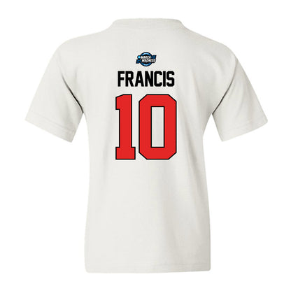 Texas Tech - NCAA Men's Basketball : Jack Francis - NCAA® March Madness® 2025 Elite 8 Shersey Youth T-Shirt-1