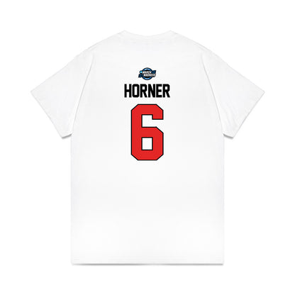 Texas Tech - NCAA Men's Basketball : Leon Horner - NCAA® March Madness® 2025 Elite 8 Shersey Premium T-Shirt-1