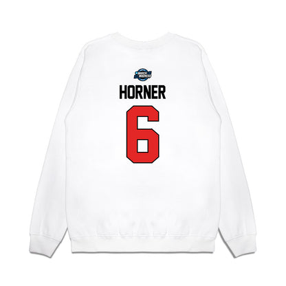 Texas Tech - NCAA Men's Basketball : Leon Horner - NCAA® March Madness® 2025 Elite 8 Shersey Premium Crewneck Sweatshirt-1