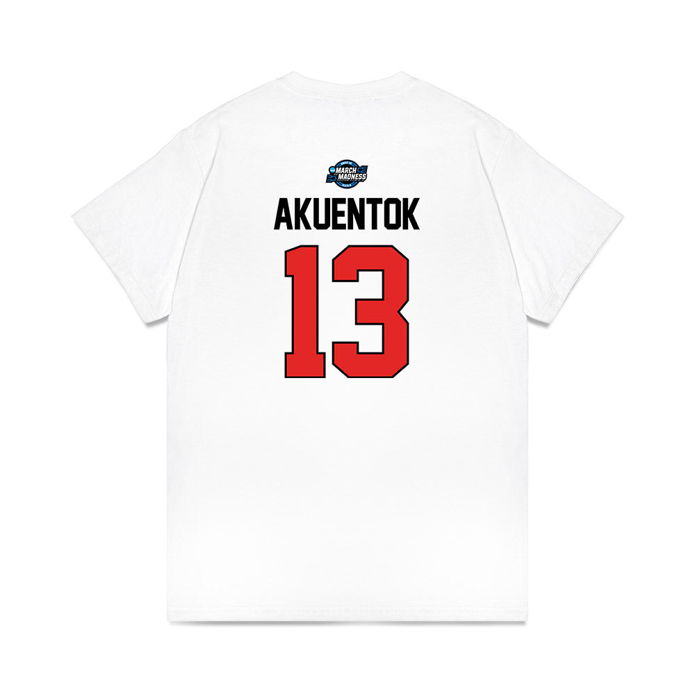 Texas Tech - NCAA Men's Basketball : Marial Akuentok - NCAA® March Madness® 2025 Elite 8 Shersey Premium T-Shirt-1