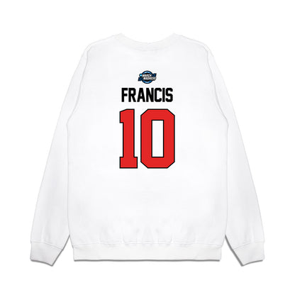 Texas Tech - NCAA Men's Basketball : Jack Francis - NCAA® March Madness® 2025 Elite 8 Shersey Premium Crewneck Sweatshirt-1