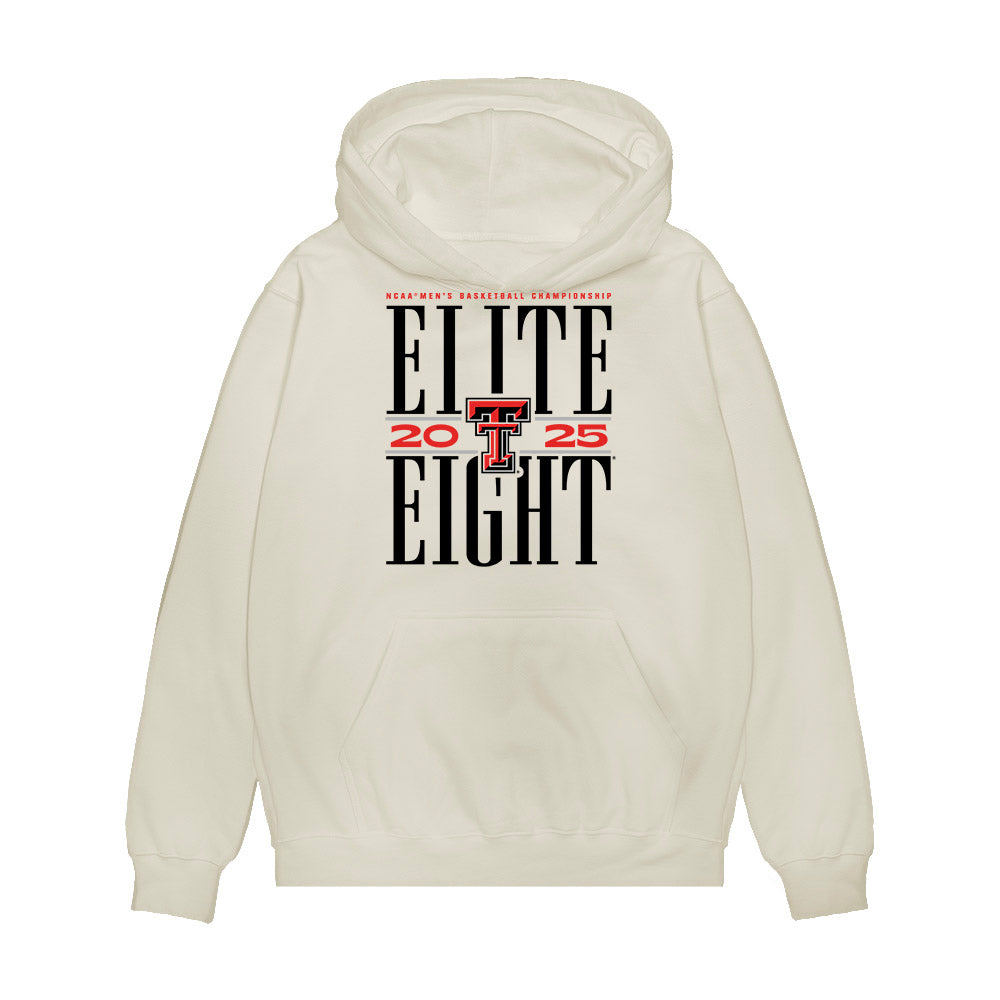 Texas Tech - NCAA Men's Basketball : Leon Horner - NCAA® March Madness® 2025 Elite 8 Shersey Premium Hooded Sweatshirt-0