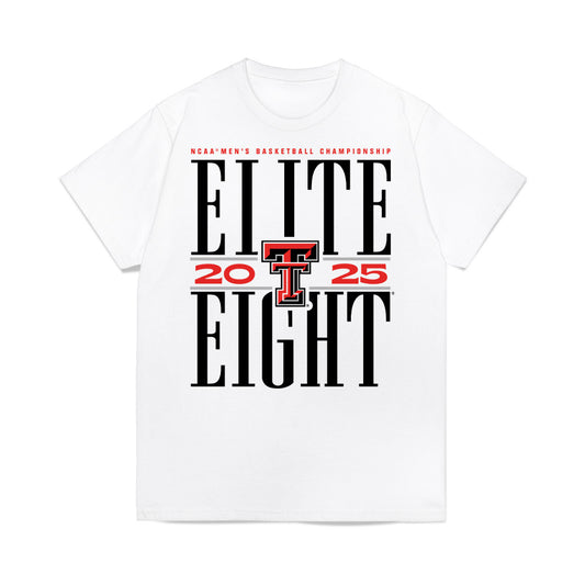 Texas Tech - NCAA Men's Basketball : JT Toppin - NCAA® March Madness® 2025 Elite 8 Shersey Premium T-Shirt-0