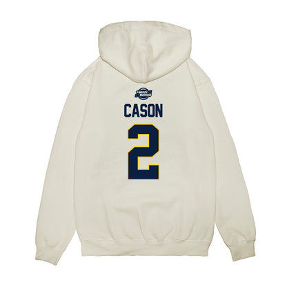 Michigan - NCAA Men's Basketball : Lorenzo Cason - NCAA® March Madness® 2025 Elite 8 Shersey Premium Hooded Sweatshirt-1