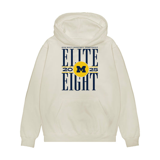 Michigan - NCAA Men's Basketball : Roddy Gayle Jr - NCAA® March Madness® 2025 Elite 8 Shersey Premium Hooded Sweatshirt-0