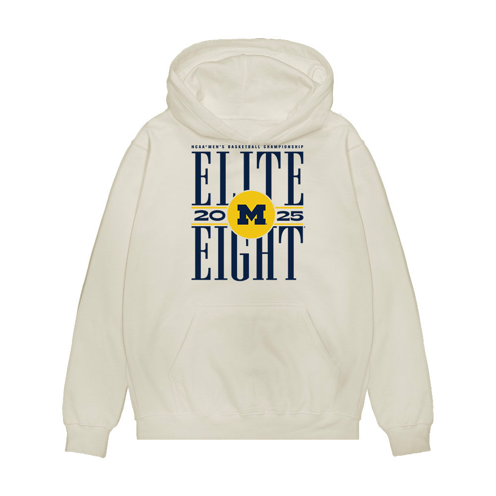 Michigan - NCAA Men's Basketball : Lorenzo Cason - NCAA® March Madness® 2025 Elite 8 Shersey Premium Hooded Sweatshirt-0