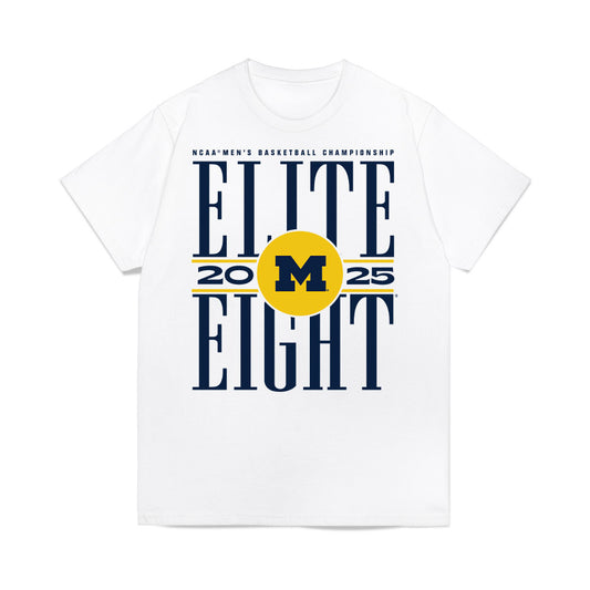 Michigan - NCAA Men's Basketball : Roddy Gayle Jr - NCAA® March Madness® 2025 Elite 8 Shersey Premium T-Shirt-0