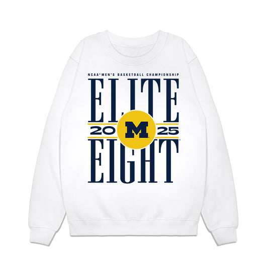 Michigan - NCAA Men's Basketball : Nimari Burnett - NCAA® March Madness® 2025 Elite 8 Shersey Premium Crewneck Sweatshirt-0