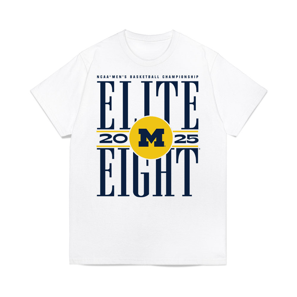Michigan - NCAA Men's Basketball : Lorenzo Cason - NCAA® March Madness® 2025 Elite 8 Shersey Premium T-Shirt-0