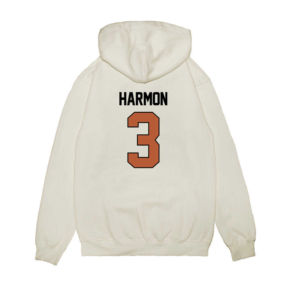 Texas - NCAA Women's Basketball : Rori Harmon - NCAA® March Madness® 2025 Elite 8 Shersey Premium Hooded Sweatshirt-1