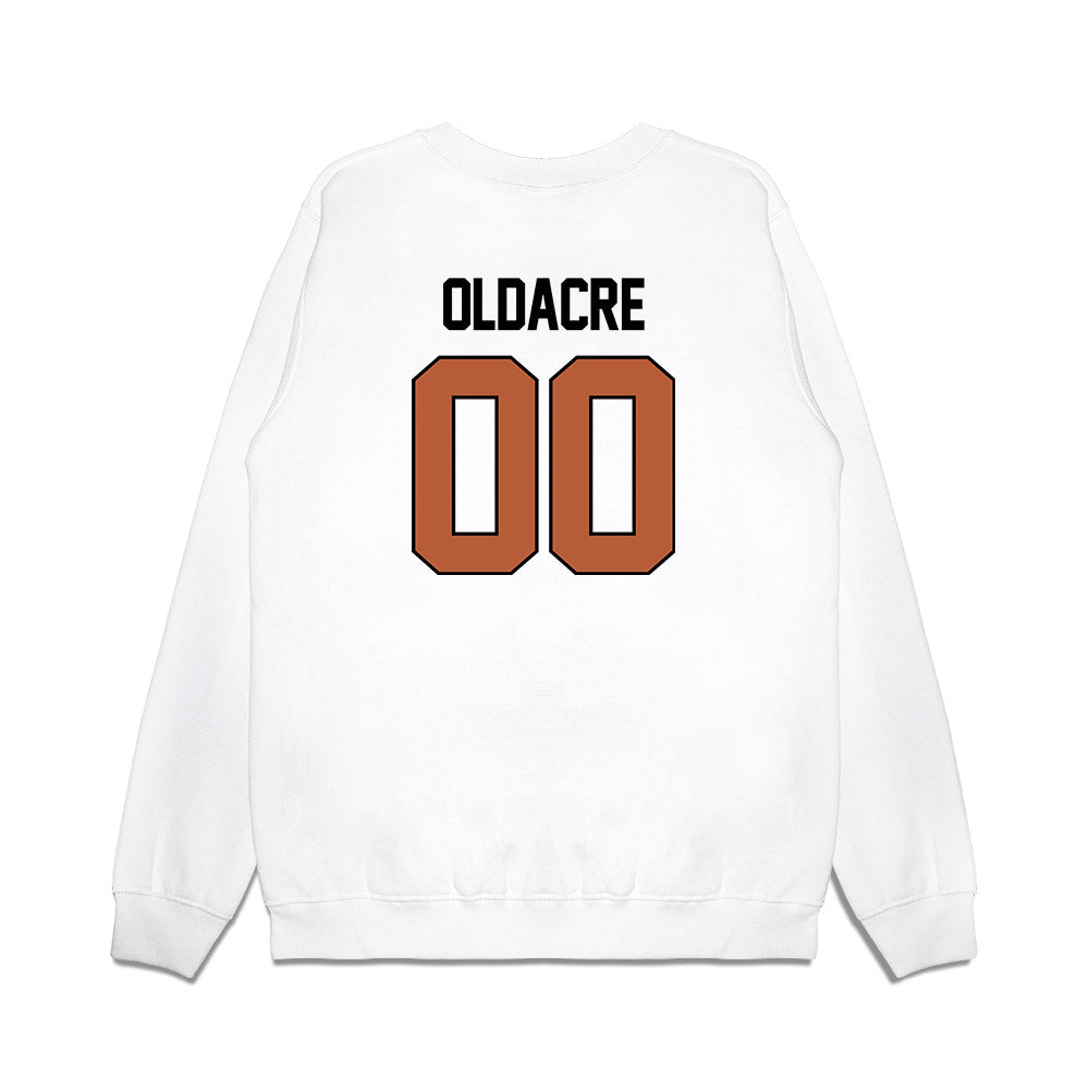 Texas - NCAA Women's Basketball : Kyla Oldacre - NCAA® March Madness® 2025 Elite 8 Shersey Premium Crewneck Sweatshirt-1