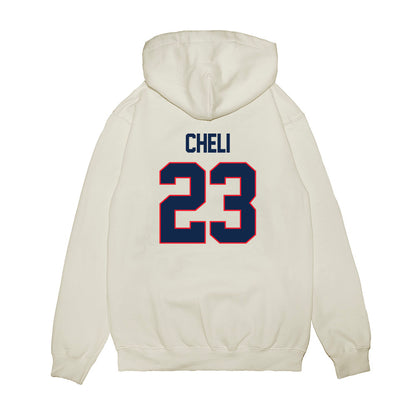 UConn - NCAA Women's Basketball : Morgan Cheli - NCAA® March Madness® 2025 Elite 8 Shersey Premium Hooded Sweatshirt-1