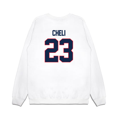 UConn - NCAA Women's Basketball : Morgan Cheli - NCAA® March Madness® 2025 Elite 8 Shersey Premium Crewneck Sweatshirt-1