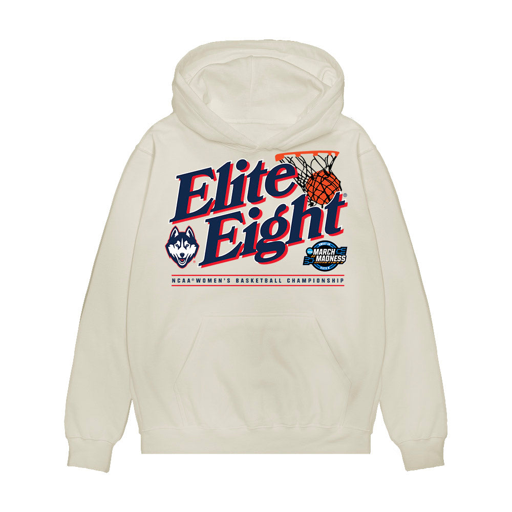 UConn - NCAA Women's Basketball : Morgan Cheli - NCAA® March Madness® 2025 Elite 8 Shersey Premium Hooded Sweatshirt-0
