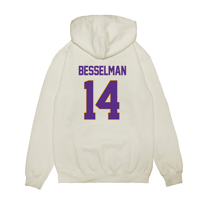 LSU - NCAA Women's Basketball : Izzy Besselman - NCAA® March Madness® 2025 Elite 8 Shersey Premium Hooded Sweatshirt-1