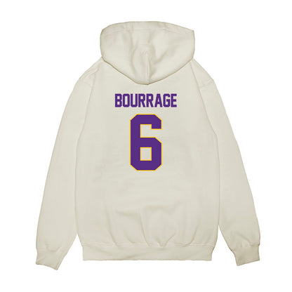 LSU - NCAA Women's Basketball : Divine Bourrage - NCAA® March Madness® 2025 Elite 8 Shersey Premium Hooded Sweatshirt-1