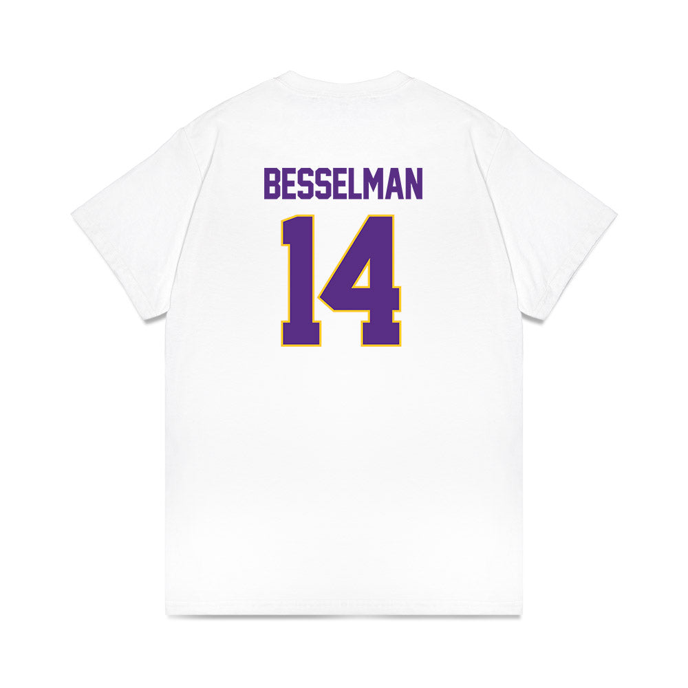 LSU - NCAA Women's Basketball : Izzy Besselman - NCAA® March Madness® 2025 Elite 8 Shersey Premium T-Shirt-1