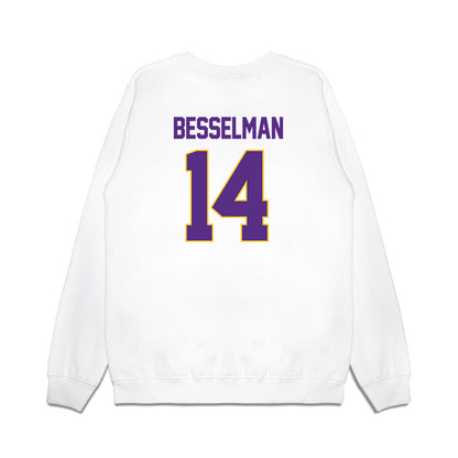LSU - NCAA Women's Basketball : Izzy Besselman - NCAA® March Madness® 2025 Elite 8 Shersey Premium Crewneck Sweatshirt-1