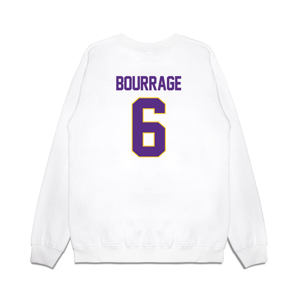 LSU - NCAA Women's Basketball : Divine Bourrage - NCAA® March Madness® 2025 Elite 8 Shersey Premium Crewneck Sweatshirt-1