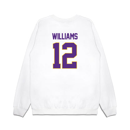 LSU - NCAA Women's Basketball : Mikaylah Williams - NCAA® March Madness® 2025 Elite 8 Shersey Premium Crewneck Sweatshirt-1