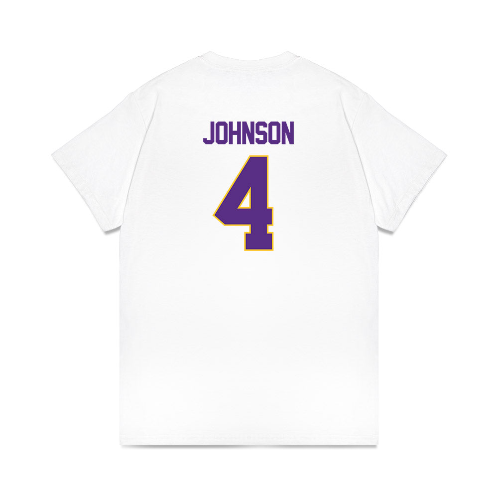 LSU - NCAA Women's Basketball : Flaujae Johnson - NCAA® March Madness® 2025 Elite 8 Shersey Premium T-Shirt-1