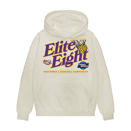 LSU - NCAA Women's Basketball : Amiya Joyner - NCAA® March Madness® 2025 Elite 8 Shersey Premium Hooded Sweatshirt-0