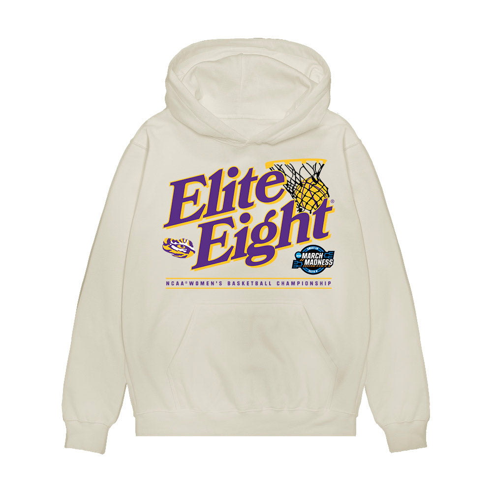 LSU - NCAA Women's Basketball : Divine Bourrage - NCAA® March Madness® 2025 Elite 8 Shersey Premium Hooded Sweatshirt-0