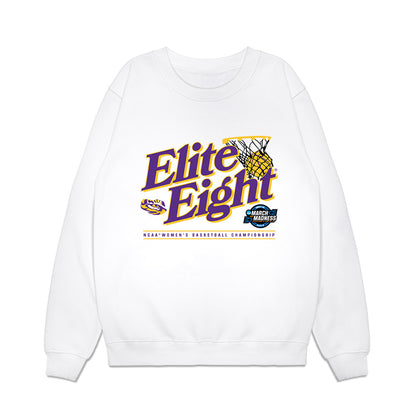 LSU - NCAA Women's Basketball : Kate Koval - NCAA® March Madness® 2025 Elite 8 Shersey Premium Crewneck Sweatshirt-0