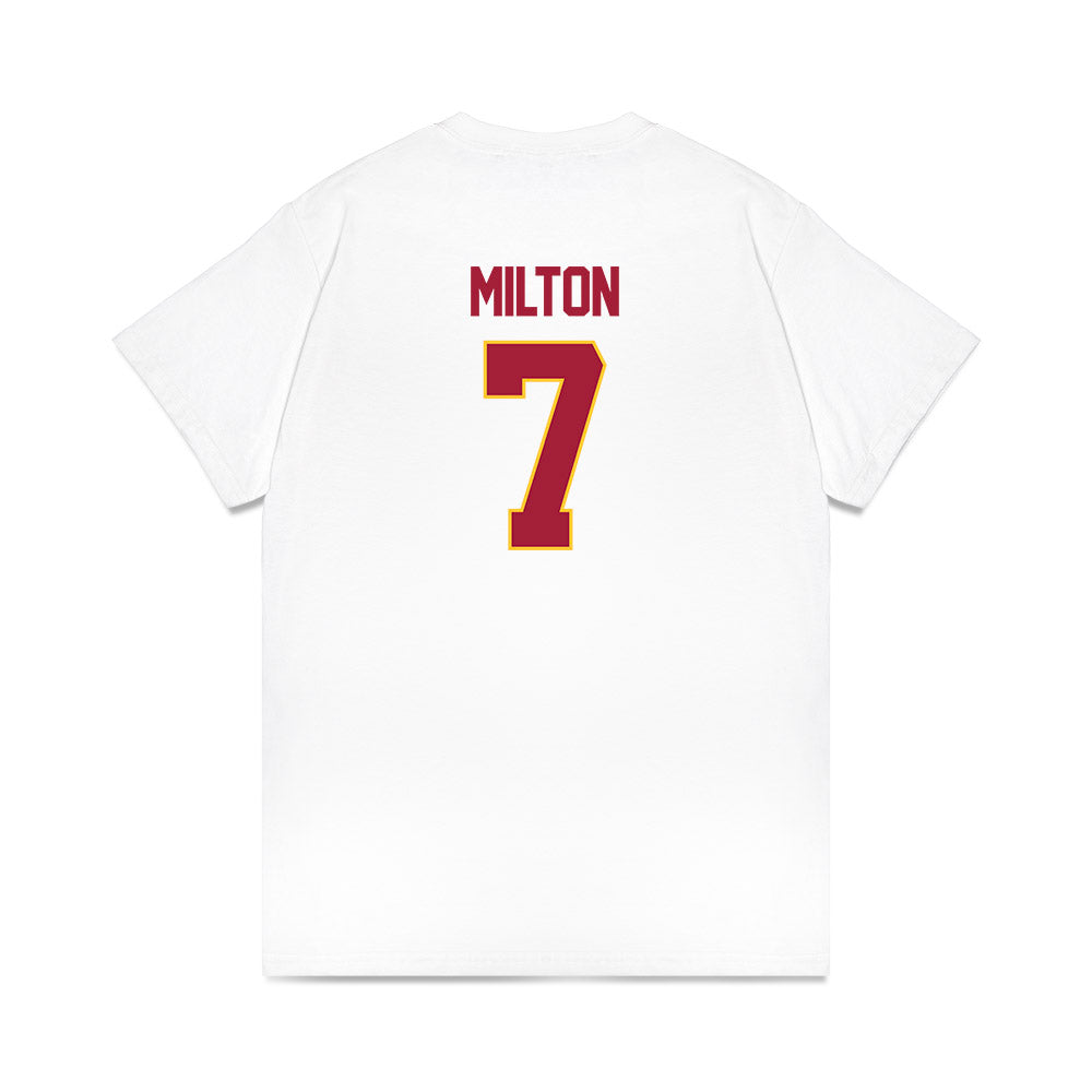 USC - NCAA Women's Basketball : Yakiya Milton - NCAA® March Madness® 2025 Elite 8 Shersey Premium T-Shirt-1
