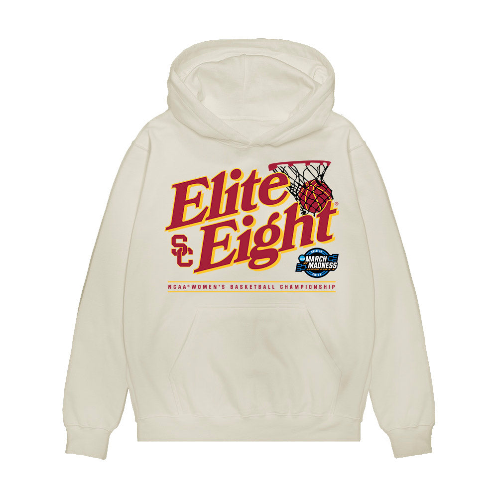USC - NCAA Women's Basketball : Laura Williams - NCAA® March Madness® 2025 Elite 8 Shersey Premium Hooded Sweatshirt-0