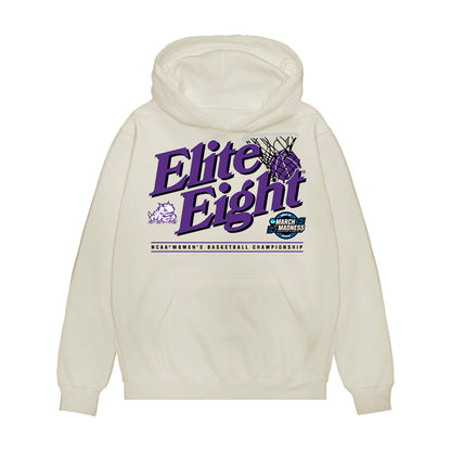 TCU - NCAA Women's Basketball : Taylor Bigby - NCAA® March Madness® 2025 Elite 8 Shersey Premium Hooded Sweatshirt-0