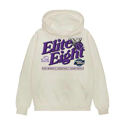 TCU - NCAA Women's Basketball : Natalie Mazurek - NCAA® March Madness® 2025 Elite 8 Shersey Premium Hooded Sweatshirt-0