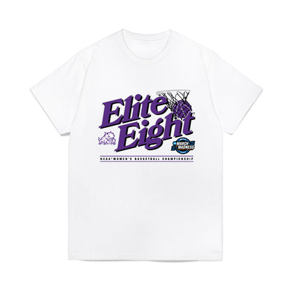 TCU - NCAA Women's Basketball : Aaliyah Roberson - NCAA® March Madness® 2025 Elite 8 Shersey Premium T-Shirt-0