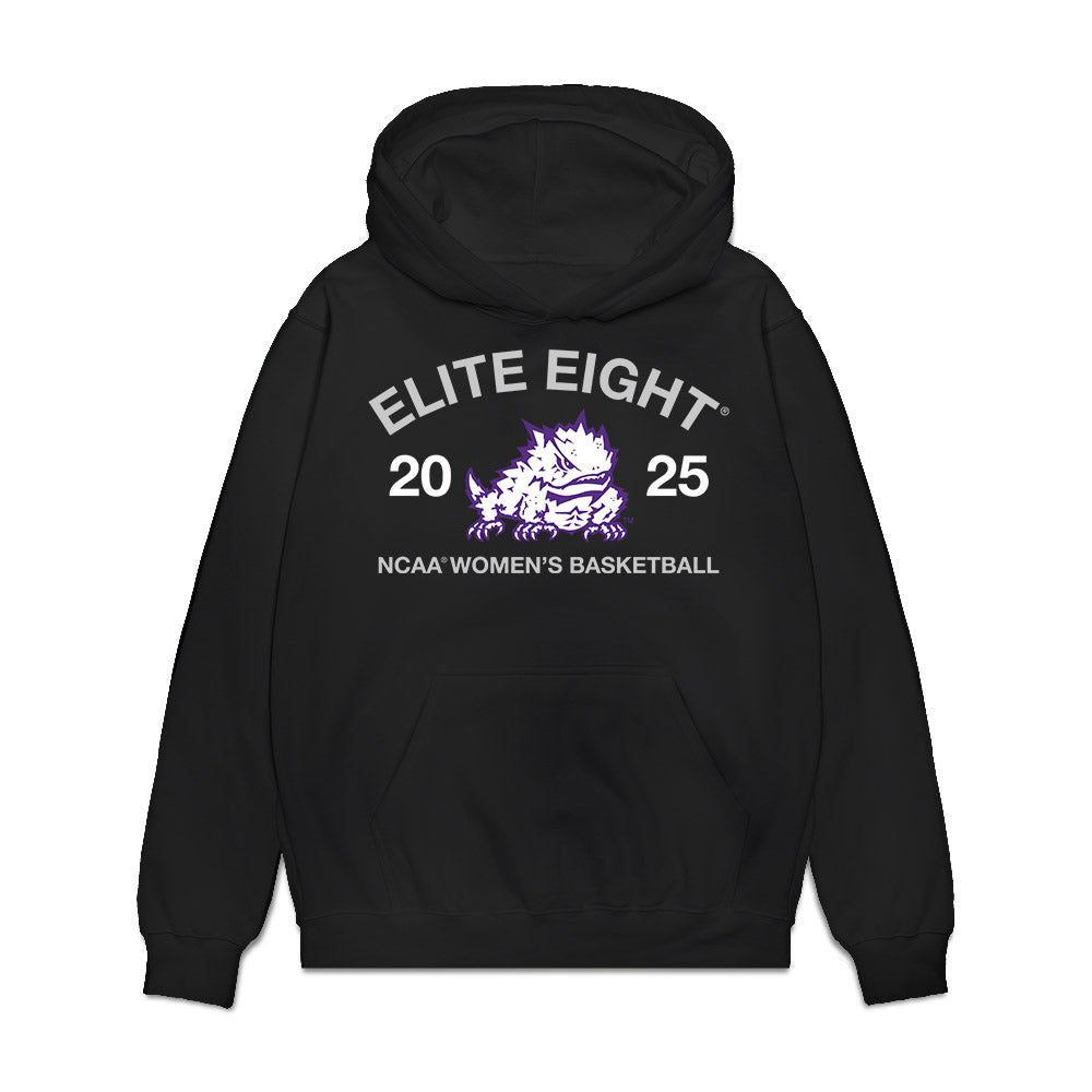 TCU - NCAA Women's Basketball : - NCAA® March Madness® 2025 Elite 8 Roster Premium Hooded Sweatshirt-0