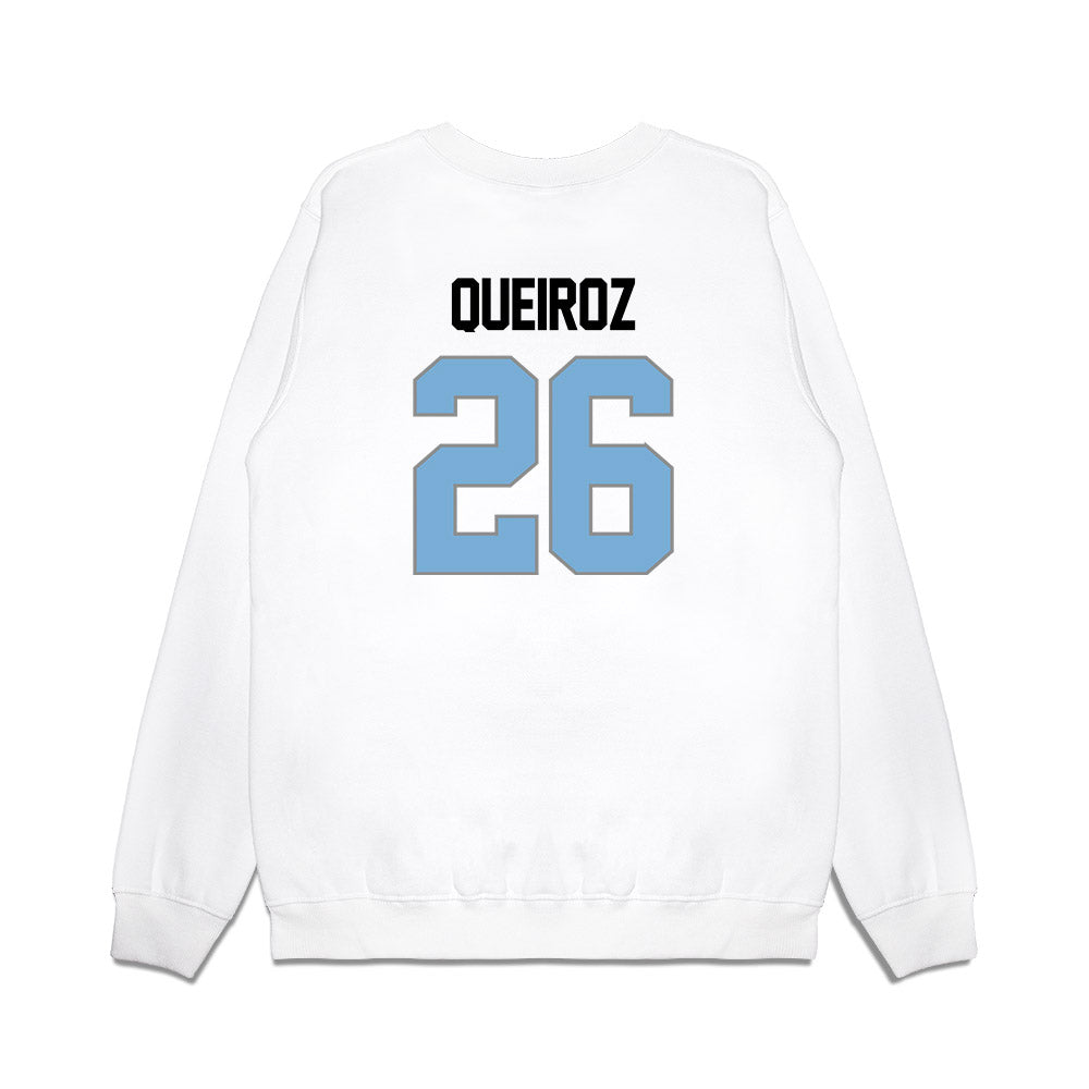 UNC - NCAA Women's Basketball : Taissa Queiroz - NCAA® March Madness® 2025 Elite 8 Shersey Premium Crewneck Sweatshirt-1