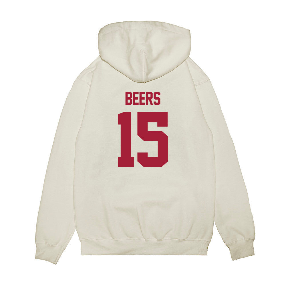Oklahoma - NCAA Women's Basketball : Raegan Beers - NCAA® March Madness® 2025 Elite 8 Shersey Premium Hooded Sweatshirt-1