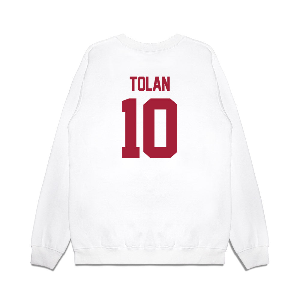 Oklahoma - NCAA Women's Basketball : Emma Tolan - NCAA® March Madness® 2025 Elite 8 Shersey Premium Crewneck Sweatshirt-1
