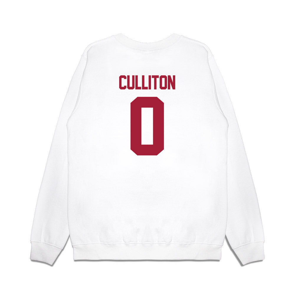 Oklahoma - NCAA Women's Basketball : Beatrice Culliton - NCAA® March Madness® 2025 Elite 8 Shersey Premium Crewneck Sweatshirt-1