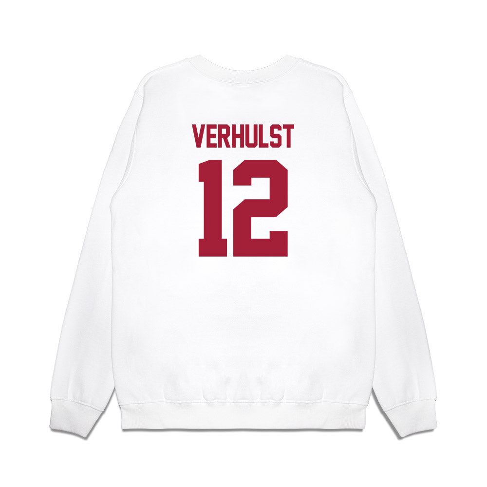 Oklahoma - NCAA Women's Basketball : Payton Verhulst - NCAA® March Madness® 2025 Elite 8 Shersey Premium Crewneck Sweatshirt-1