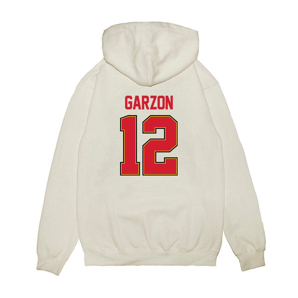 Maryland - NCAA Women's Basketball : Yarden Garzon - NCAA® March Madness® 2025 Elite 8 Shersey Premium Hooded Sweatshirt-1