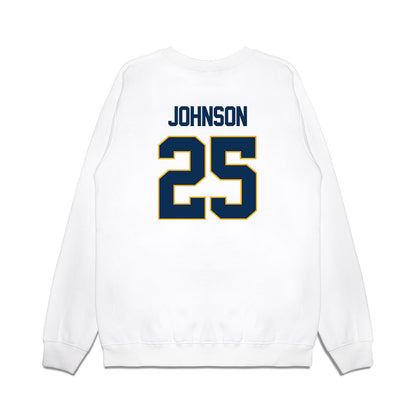 West Virginia - NCAA Women's Basketball : Loghan Johnson - NCAA® March Madness® 2025 Elite 8 Shersey Premium Crewneck Sweatshirt-1