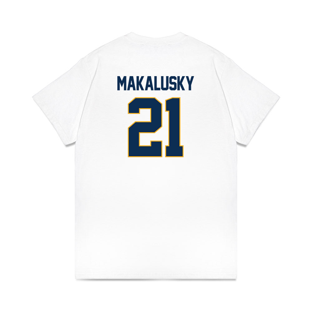 West Virginia - NCAA Women's Basketball : Riley Makalusky - NCAA® March Madness® 2025 Elite 8 Shersey Premium T-Shirt-1