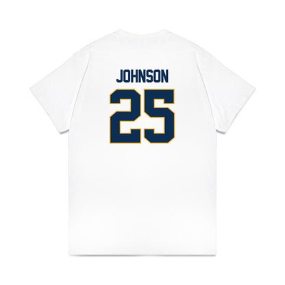 West Virginia - NCAA Women's Basketball : Loghan Johnson - NCAA® March Madness® 2025 Elite 8 Shersey Premium T-Shirt-1
