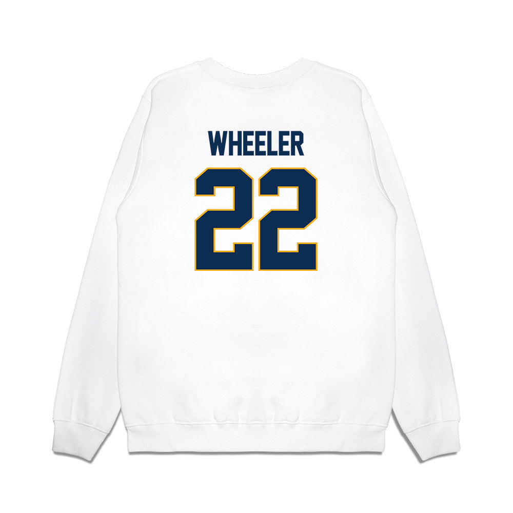 West Virginia - NCAA Women's Basketball : Kierra Wheeler - NCAA® March Madness® 2025 Elite 8 Shersey Premium Crewneck Sweatshirt-1